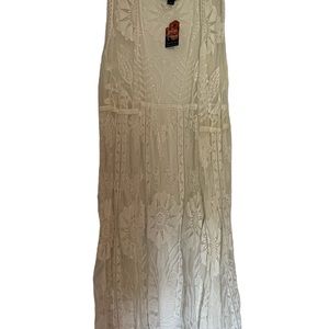 NWT - Lace Indigo Poppy Long Vest - Lg